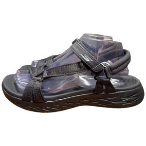 SKECHERS On The Go Go 600 Brilliancy Women's 9 Black Adjustable Sport Sandals